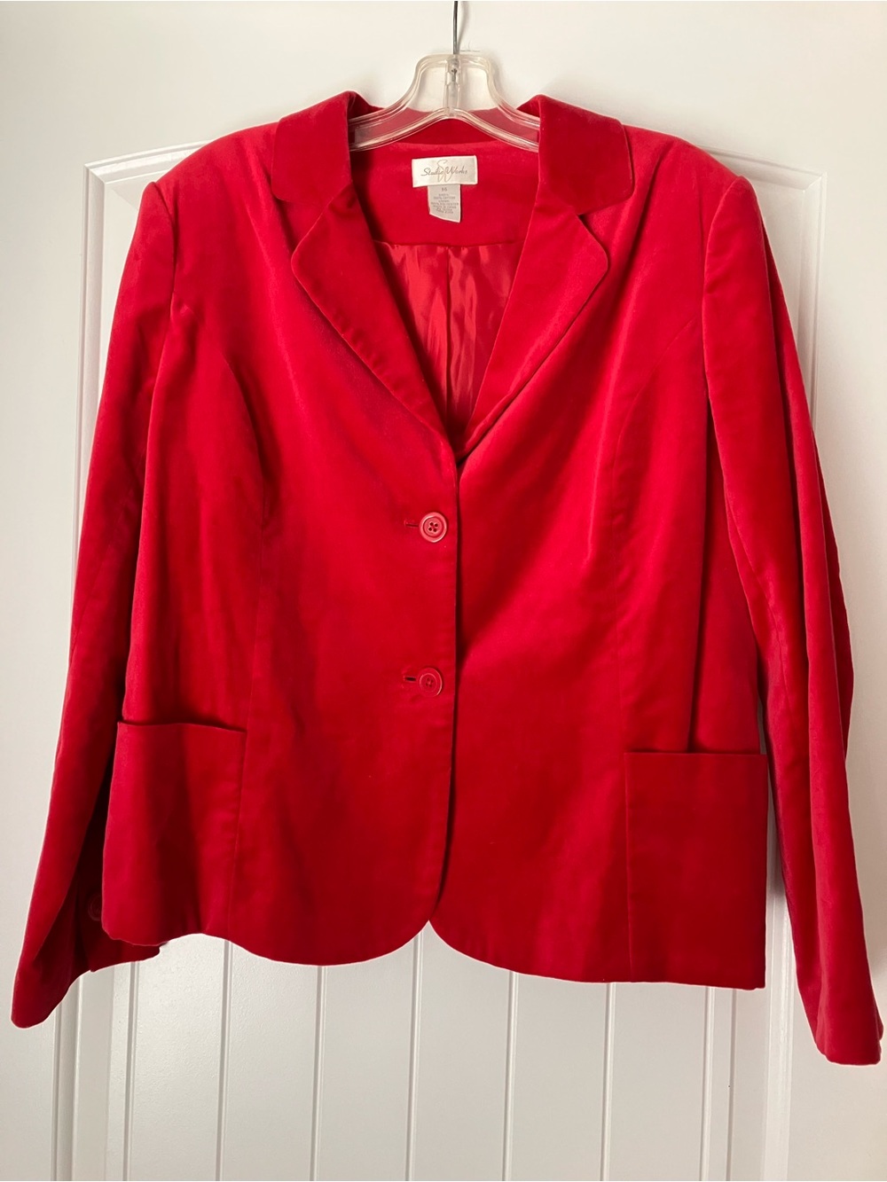 Studio Works Red Velvet Blazer Jacket